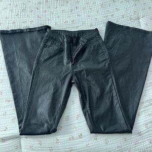 SHEIN Black Faux Leather Pants